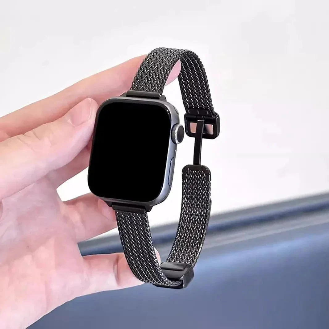 Milanese Magnetic Slim D-Buckle Band for Apple Watch 42 | 44 | 45 | Ultra 49 | 46mm S10