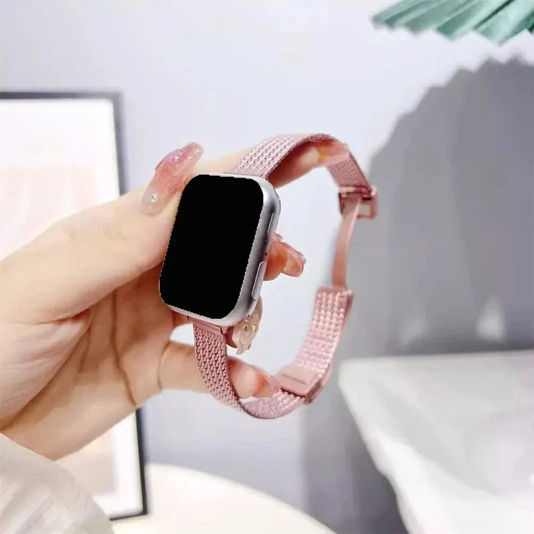 Milanese Magnetic Slim D-Buckle Band for Apple Watch 42 | 44 | 45 | Ultra 49 | 46mm S10