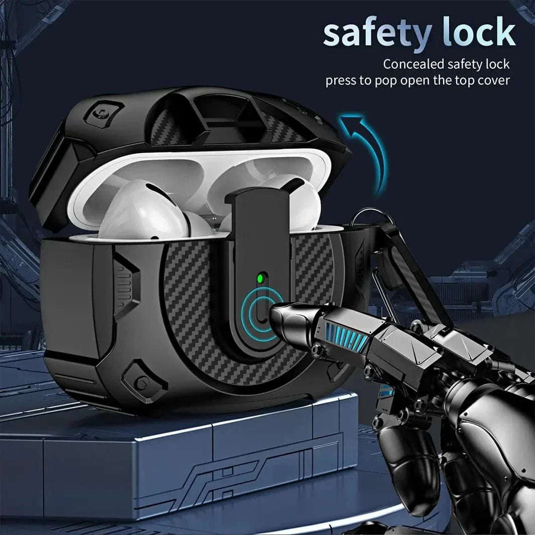 Military Hard Shell Carbon Fiber Cover for Airpods 4