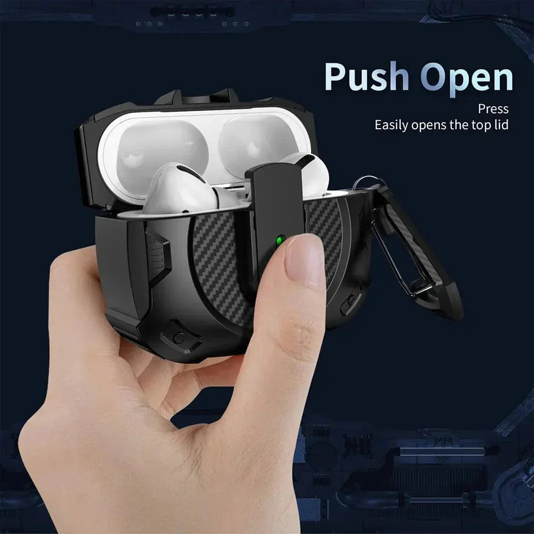 Military Hard Shell Carbon Fiber Cover for Airpods Pro | Pro 2