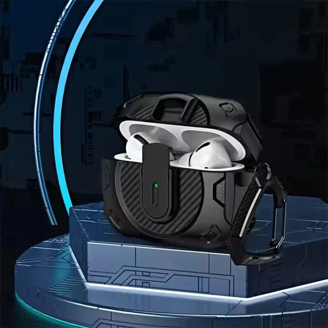 Military Hard Shell Carbon Fiber Cover for Airpods 4