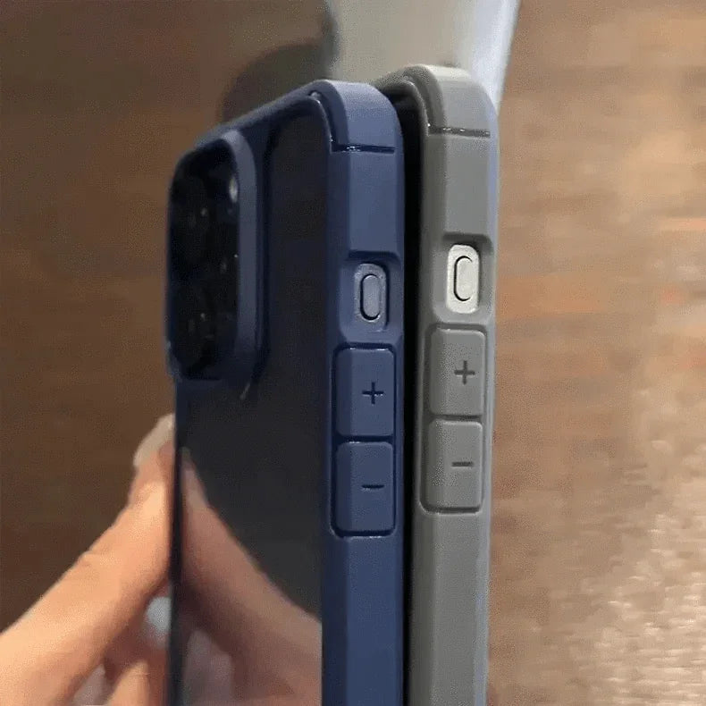 Military Style Clear Hard Case for iPhone 15 Pro Max