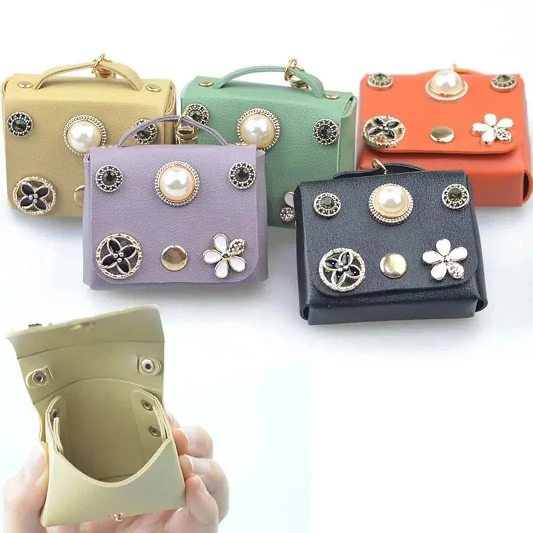 Mini Coin Purse Leather Texture Cover for Airpods 1 | 2