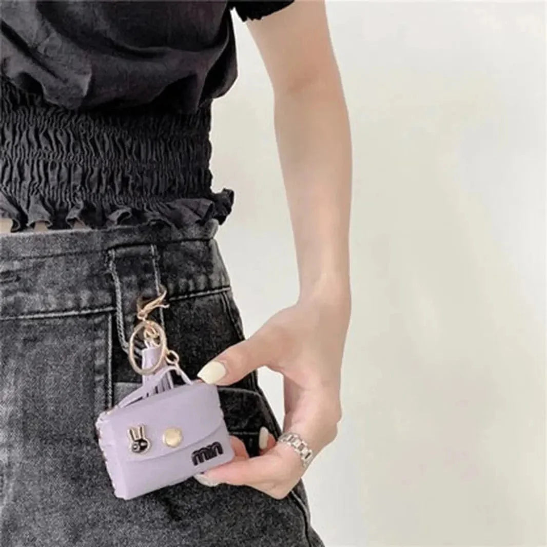 Mini Purse Leather Texture Cover for Airpods 1 | 2