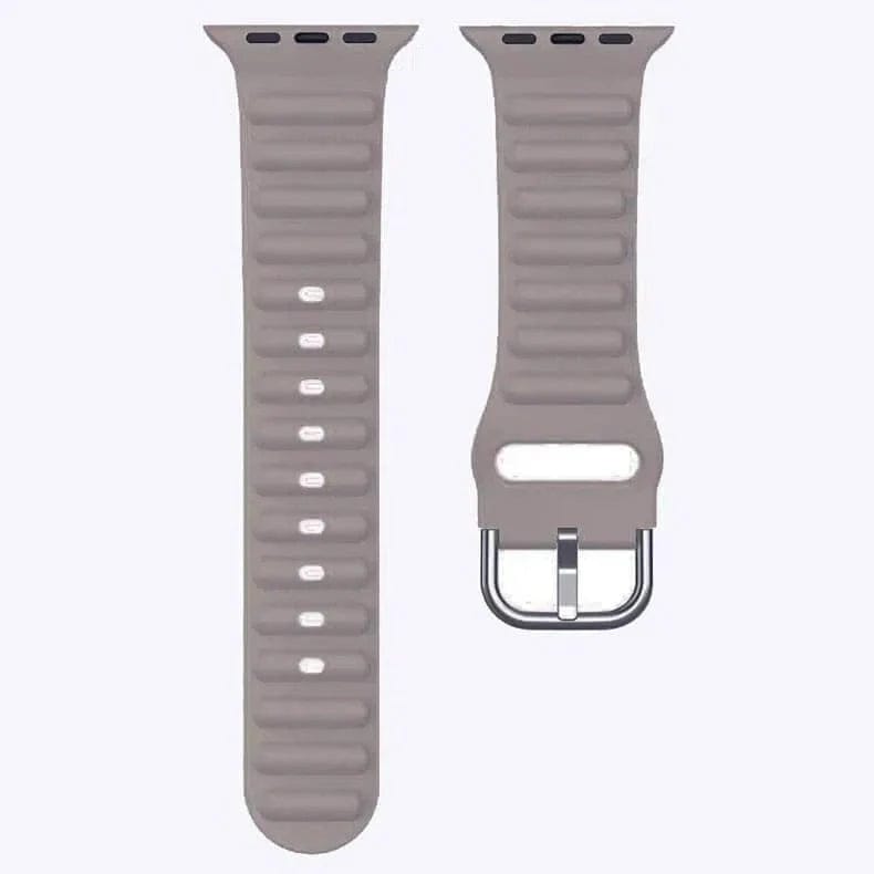 Ocean Ripple Silicone Soft Watch Band for Apple Watch Watch Bands 42mm | 44mm | 45mm | Ultra 49mm / Ash Grey