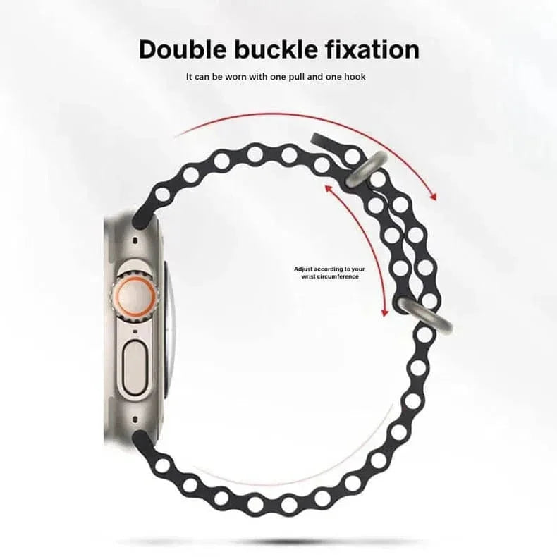 Ocean Silicone Band for Apple Watch 42 | 44 | 45 | Ultra 49 | 46mm S10