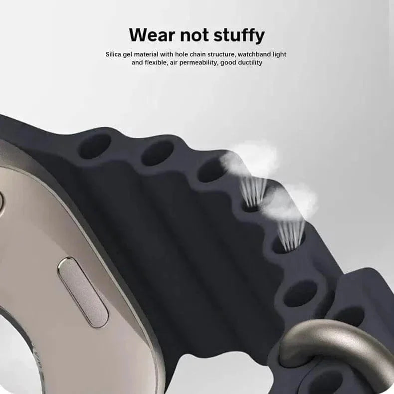 Ocean Silicone Band for Apple Watch 42 | 44 | 45 | Ultra 49 | 46mm S10