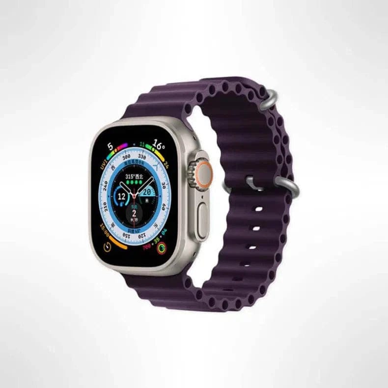 Ocean Silicone Soft Sport Watch Band for Apple Watch Watch Bands 42mm | 44mm | 45mm | Ultra 49mm / Deep Purple