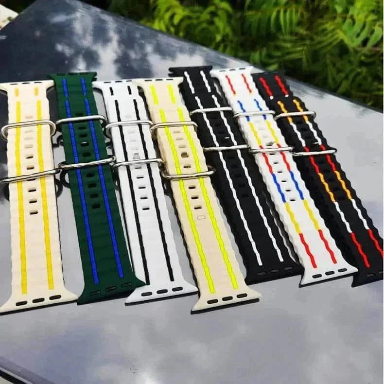 Ocean Silicone Sport Soft Band for Apple Watch 42 | 44 | 45 | Ultra 49 | 46mm S10