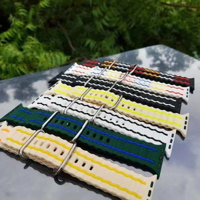 Ocean Silicone Sport Soft Band for Apple Watch 42 | 44 | 45 | Ultra 49 | 46mm S10