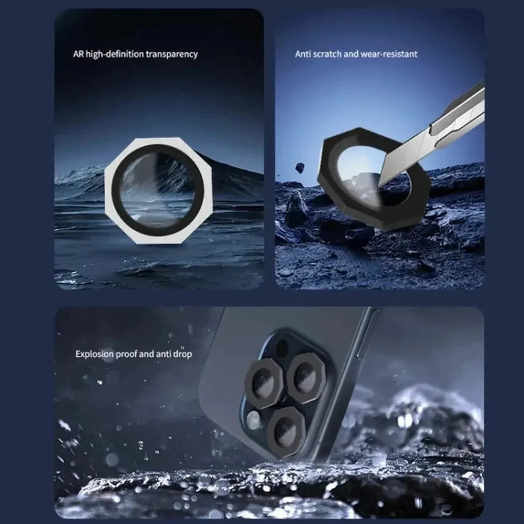 Octagonal Camera Lens Protector aluminum alloy Ring for iPhone 16 | 16 Plus