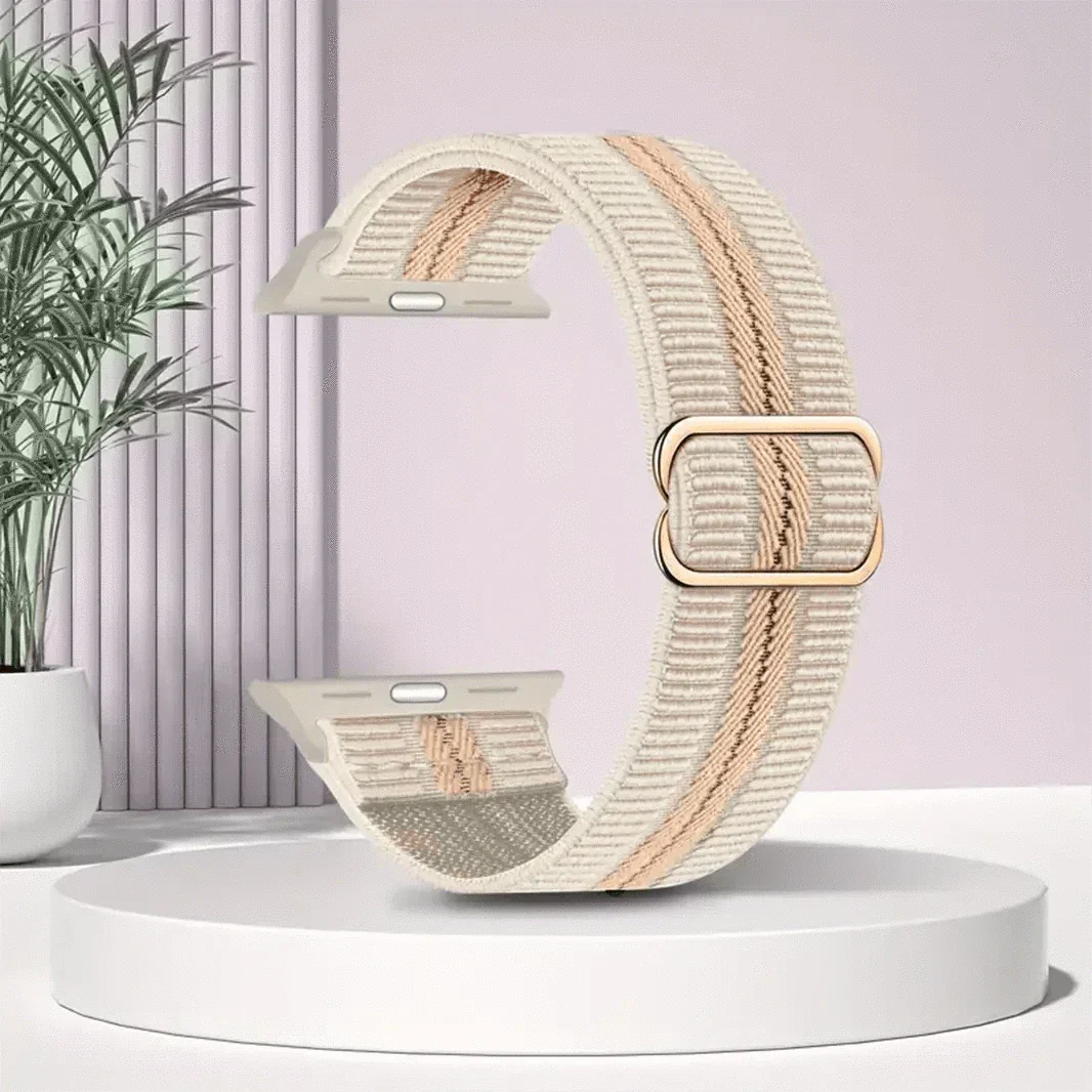 Nylon Soft Elastic Adjustable Band for Apple Watch 42 | 44 | 45 | Ultra 49 | 46mm S10 42 | 44 | 45 | Ultra 49 | 46mm S10 off-white Straps & Bands