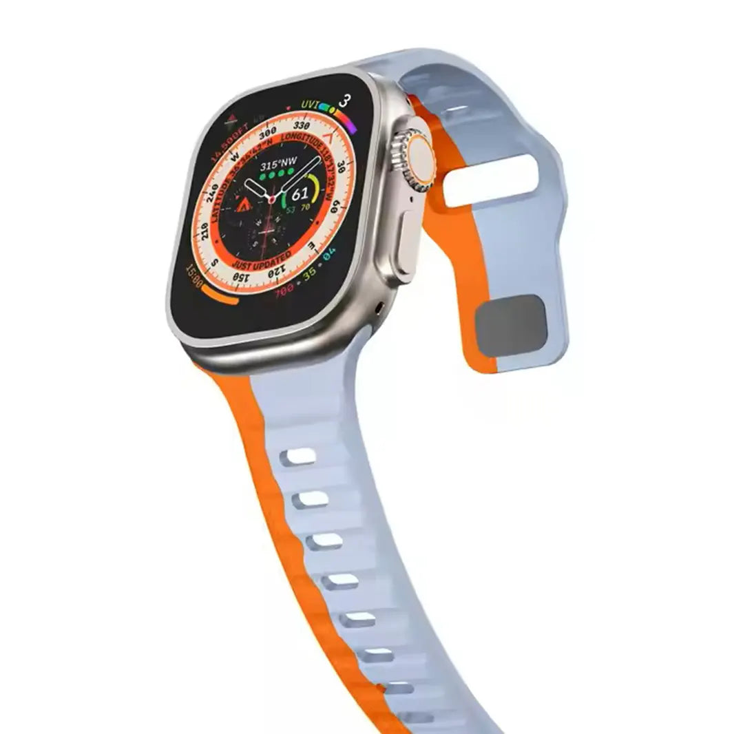 Waterproof Dual Color Sport Strap for Apple Watch 42 | 44 | 45 | Ultra 49 | 46mm S10 Straps & Bands