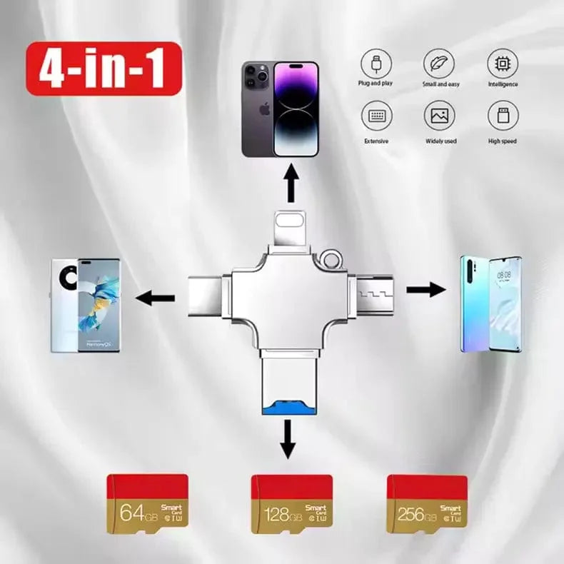 OTG 3.0 USB Flash Driver Micro SD TF Type C Memory Card Reader