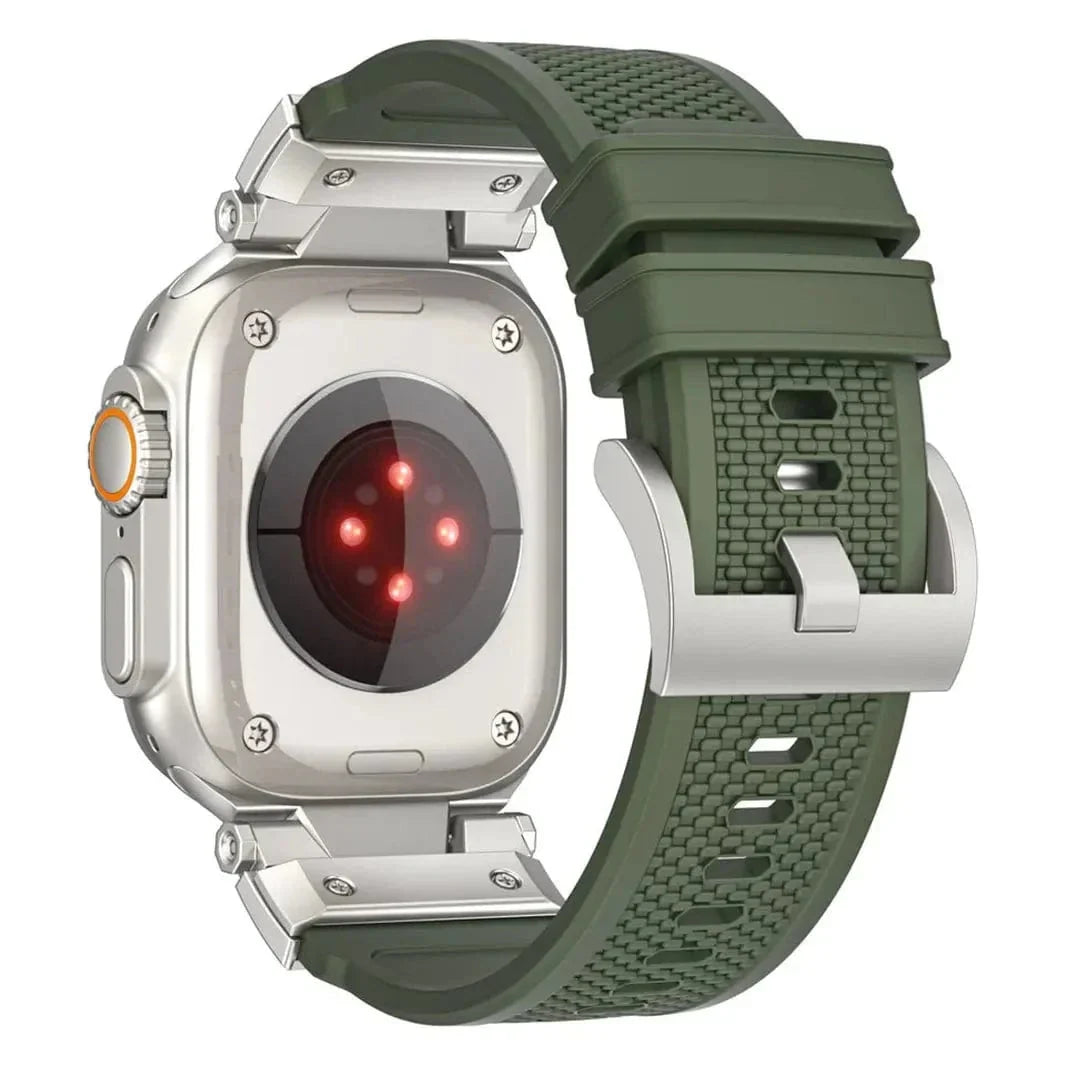 Outdoor Waterproof Rubber Sports Band for Apple Watch 42 | 44 | 45 | Ultra 49 | 46mm S10