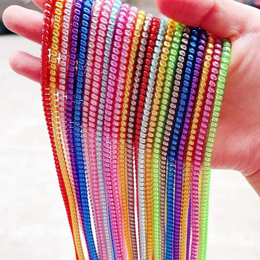 [ Pack of 3 ] Spiral Charger Cable Protector Data Wire Saver for Charging Cable ( 1.5 Meter )