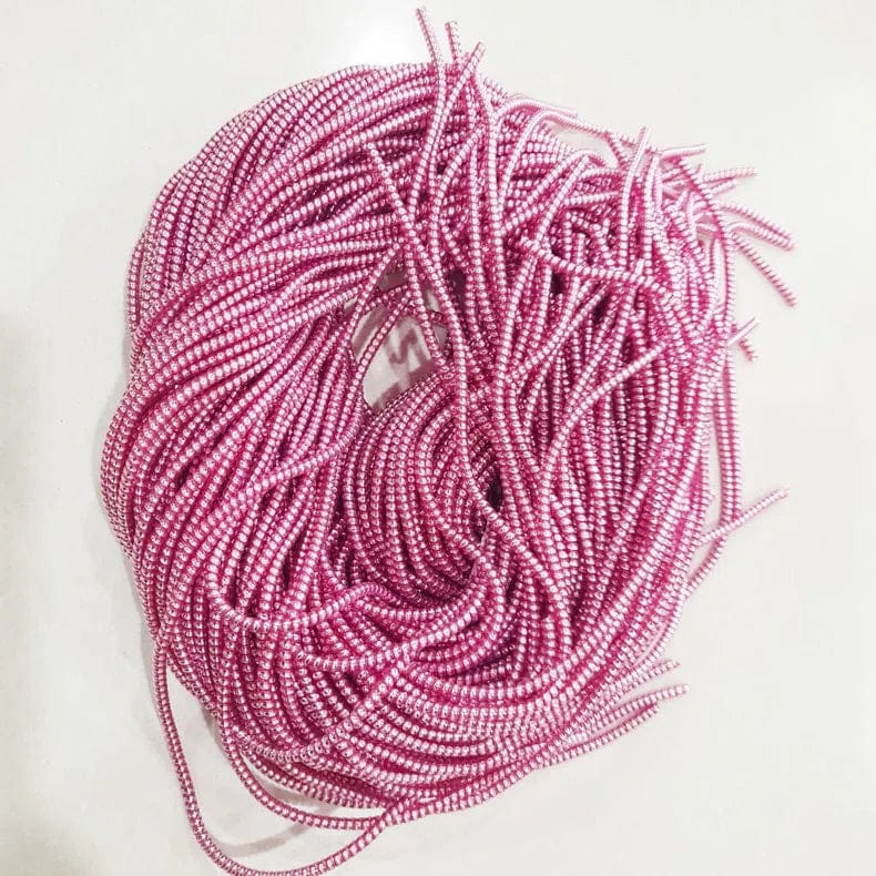 [ Pack of 3 ] Spiral Charger Cable Protector Data Wire Saver for Charging Cable ( 1.5 Meter ) Cable Management Pink / Solid Color