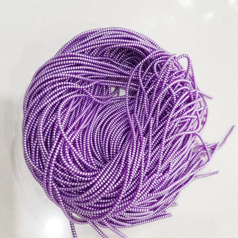 [ Pack of 3 ] Spiral Charger Cable Protector Data Wire Saver for Charging Cable ( 1.5 Meter ) Cable Management Purple / Solid Color