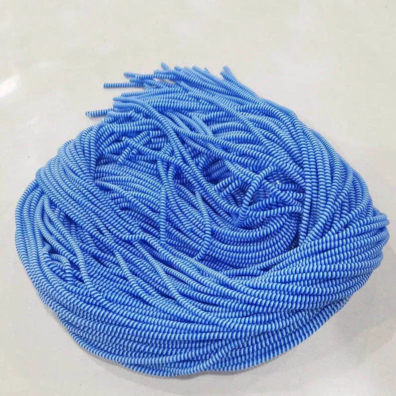 [ Pack of 3 ] Spiral Charger Cable Protector Data Wire Saver for Charging Cable ( 1.5 Meter ) Cable Management Royal Blue / Dual Color