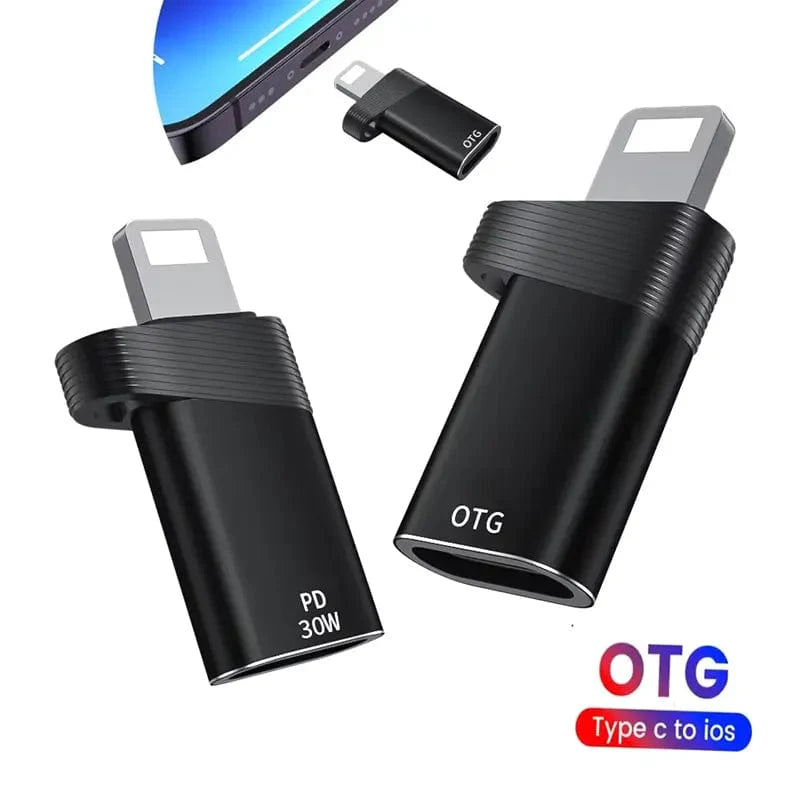 PD 30W Type C / Lightning Adapter OTG Converter