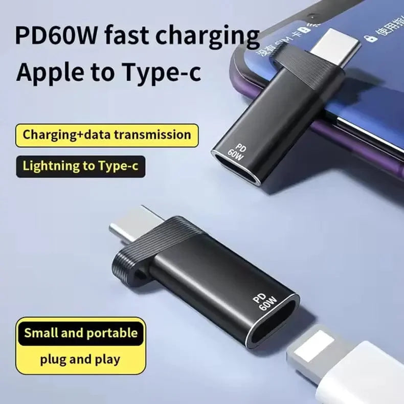 PD 60W Type C / Lightning Adapter OTG Converter