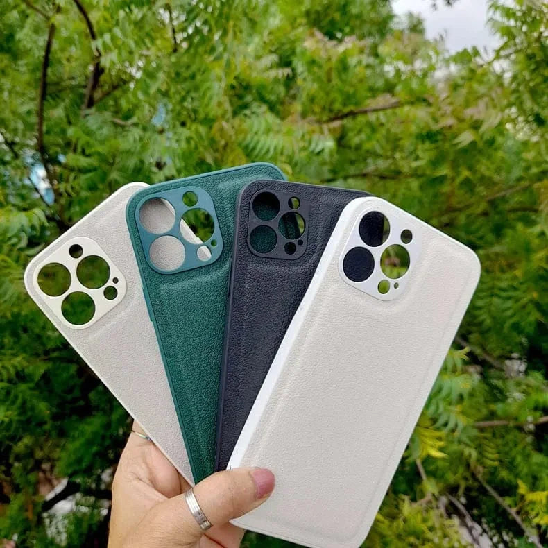 Pebble PU Leather Hard Case for iPhone 12