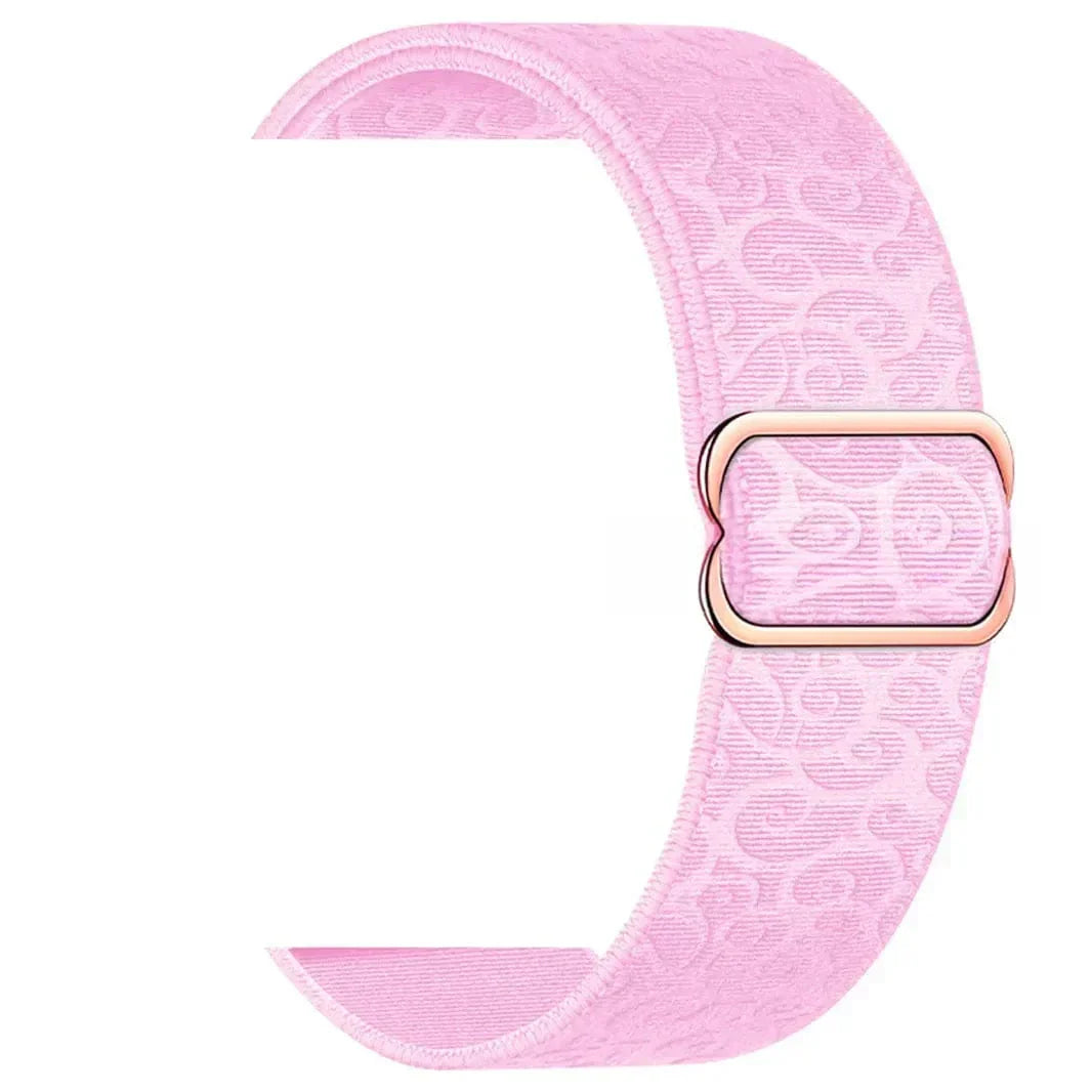 Textured Nylon Soft Elastic Adjustable Band for Apple Watch 38 | 40 | 41 | 42mm S10 38 | 40 | 41 | 42mm S10 pink Straps & Bands