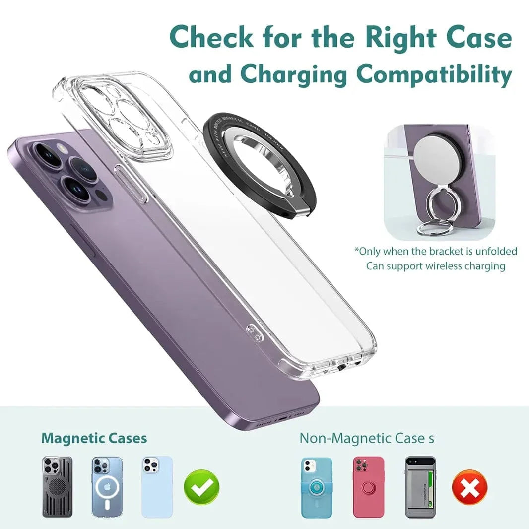 Portable Magnetic Ring Grip for Magsafe Function Built in Cases