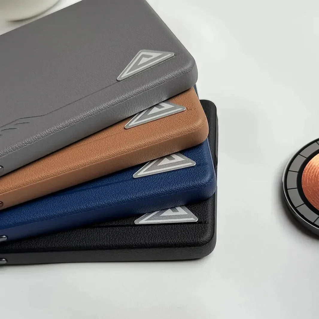 Premium Leather Texture Metal Button MagSafe Case for Samsung S25 Ultra