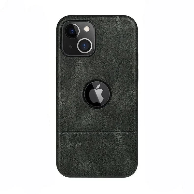 PU Leather Logo View Case for iPhone 13