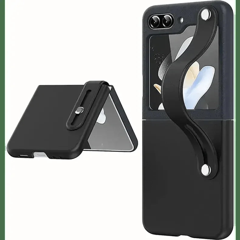 PU Leather Wrist Band Dual Color Case for Samsung Z Flip5