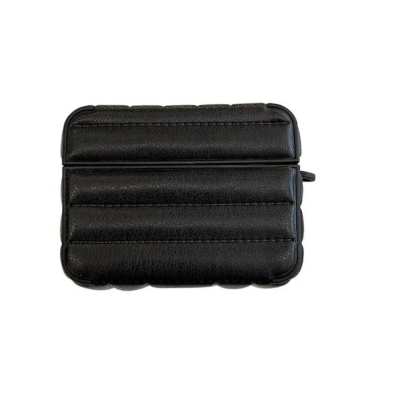 Puffy Pebble Leather Dual Layer Hard Cover for Airpods 4