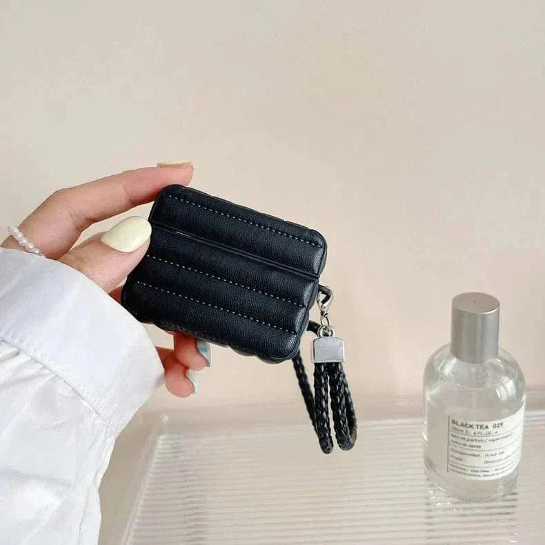 Airpods 3 Puffy Pebble Leather Dual Layer Case