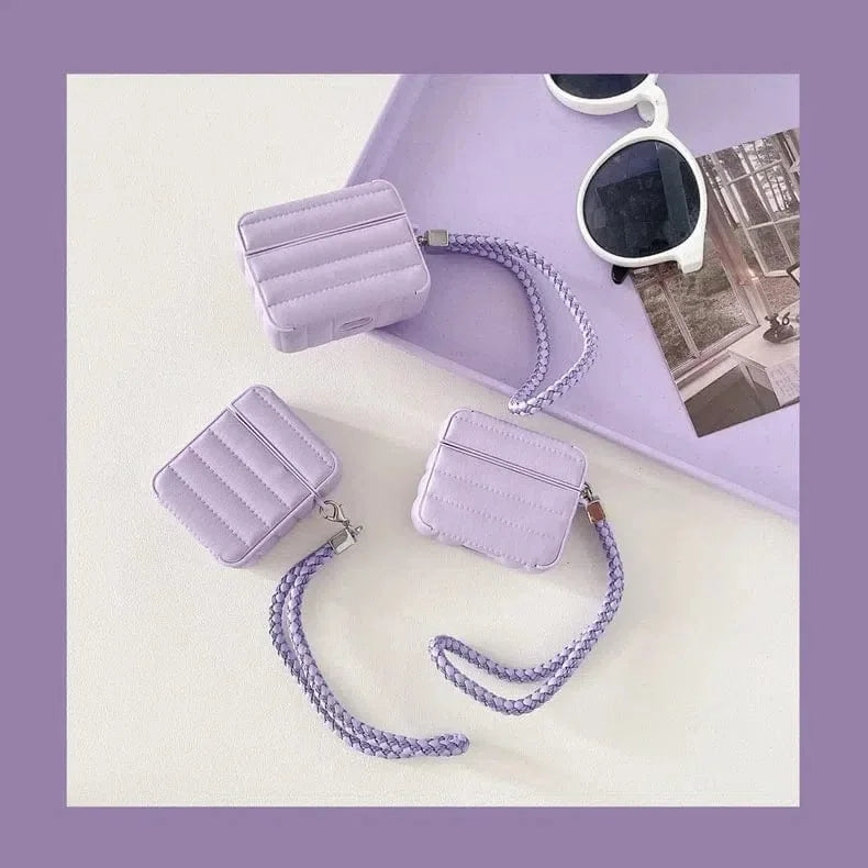 Puffy Pebble Leather Dual Layer Hard Cover for Airpods Pro | Pro 2