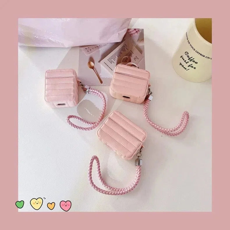 Puffy Pebble Leather Dual Layer Hard Cover for Airpods Pro | Pro 2