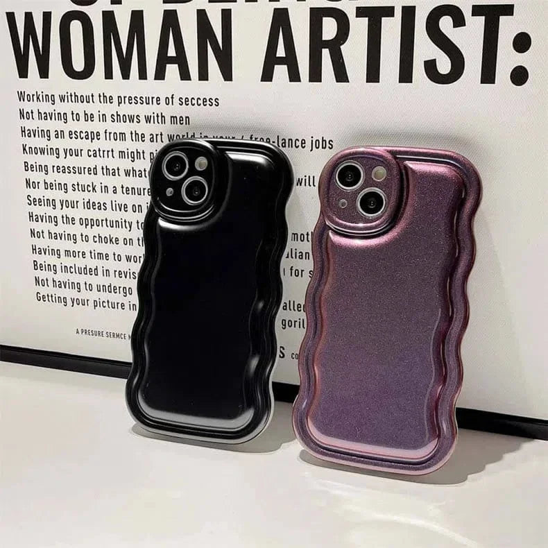 Reflective Shiny Wavy Edge Soft TPU Case for iPhone 12 Pro