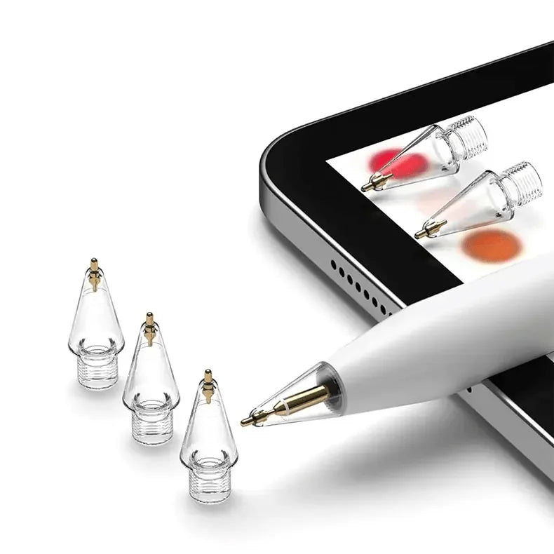 Replacement Transparent Metal Nibs Pencil Tips [Pack of 3] for Apple Pencil