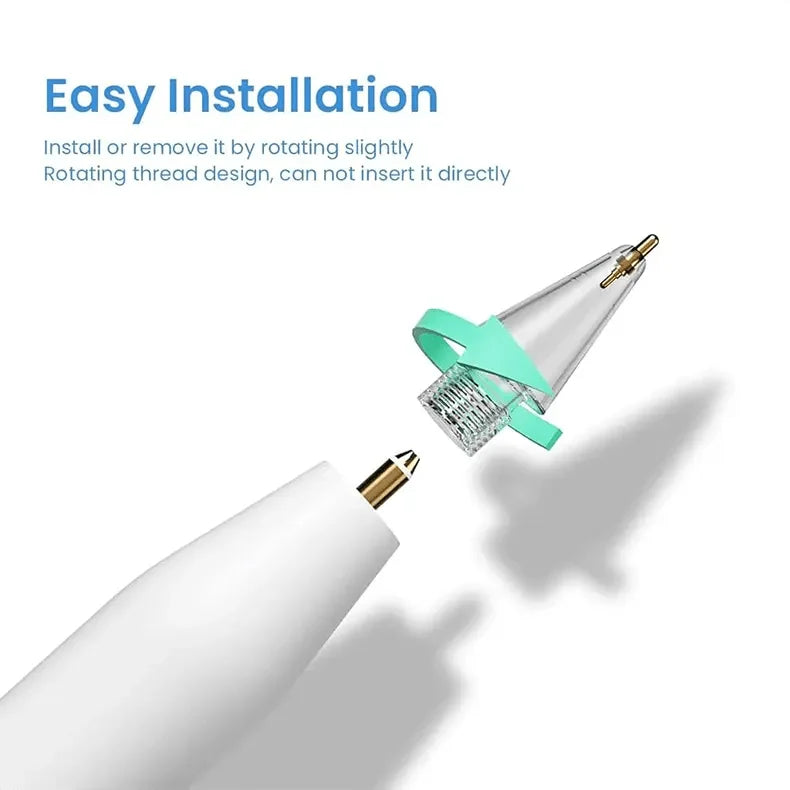 Replacement Transparent Metal Nibs Pencil Tips [Pack of 3] for Apple Pencil