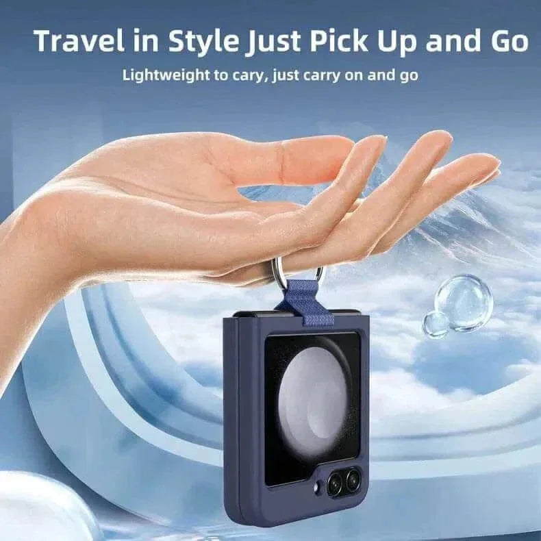 Ribbon Metal Ring Holder matte finish Hard Case for Samsung Z Flip5