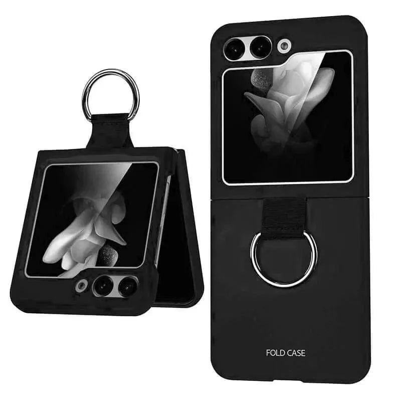 Ribbon Metal Ring Holder matte finish Hard Case for Samsung Z Flip5