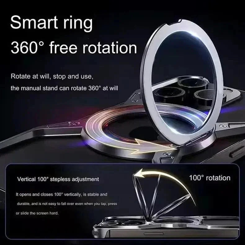 Rotation Kickstand Metal Frameless Magsafe Case for iPhone 16 Pro Max