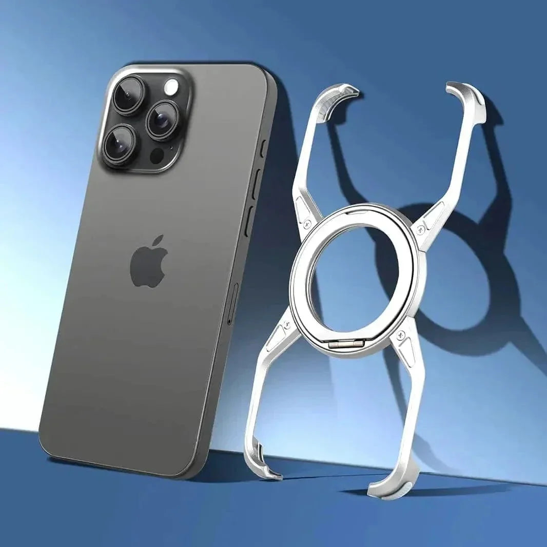 Rotation Kickstand Metal Frameless Magsafe Case for iPhone 16 Pro Max