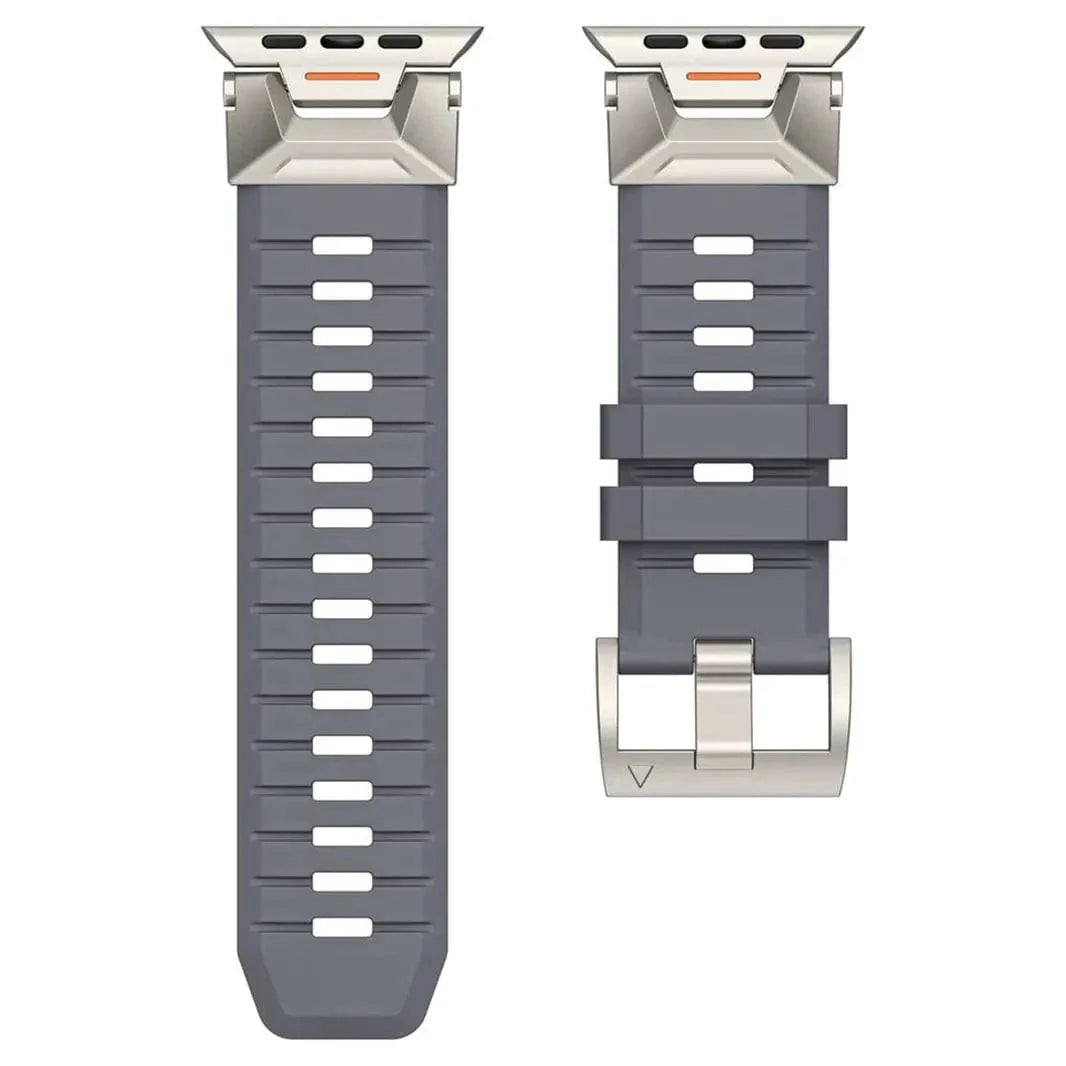 Rugged Military Tactical Silicone Band for Apple Watch 42 | 44 | 45 | Ultra 49 | 46mm S10