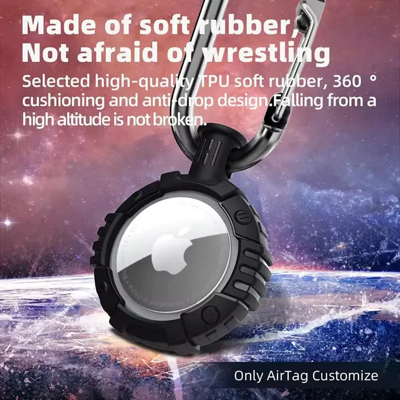Rugged Soft TPU Keychain Cover for Apple AirTag