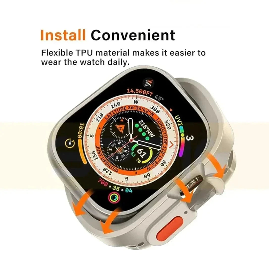 Rugged TPU Soft Cover for Apple Watch 45mm