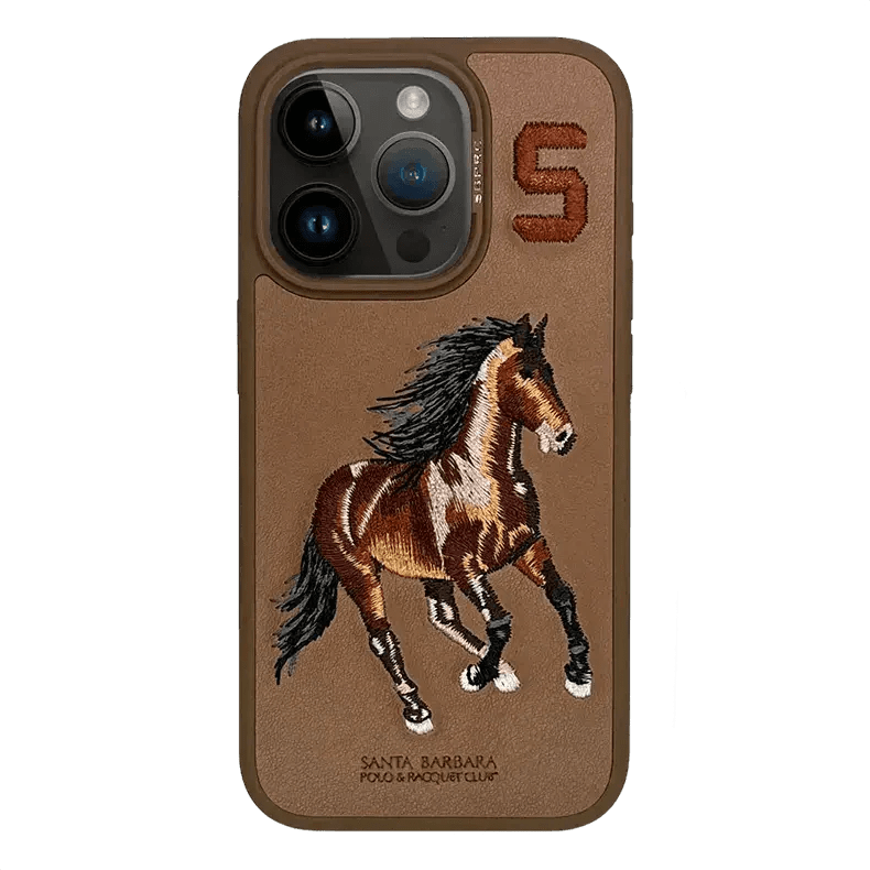 Santa Barbara Boris Series Case for iPhone Back Cases iPhone 15 / Brown