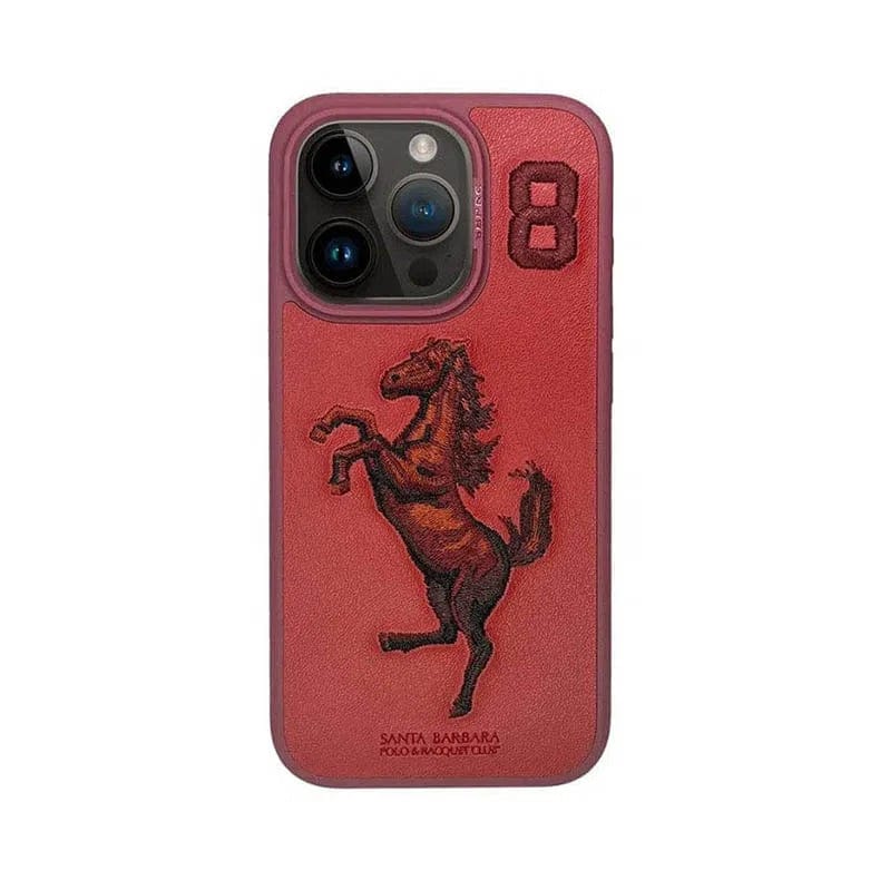 Santa Barbara Boris Series Case for iPhone Back Cases iPhone 15 / Red