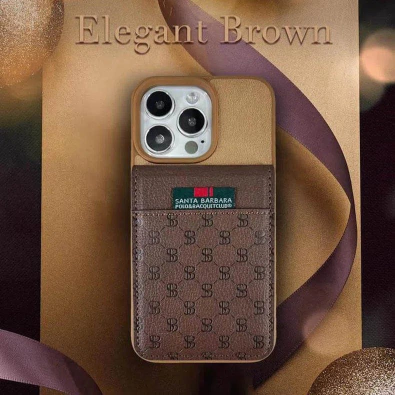 Santa Barbara Hulda Series Case for iPhone Back Cases iPhone 13 / Brown