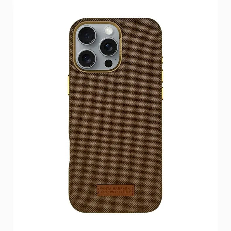 Santa Barbara Leonard Series Hard Phone Back Case for Apple iPhone Back Cases iPhone 16 Pro Max / Brown