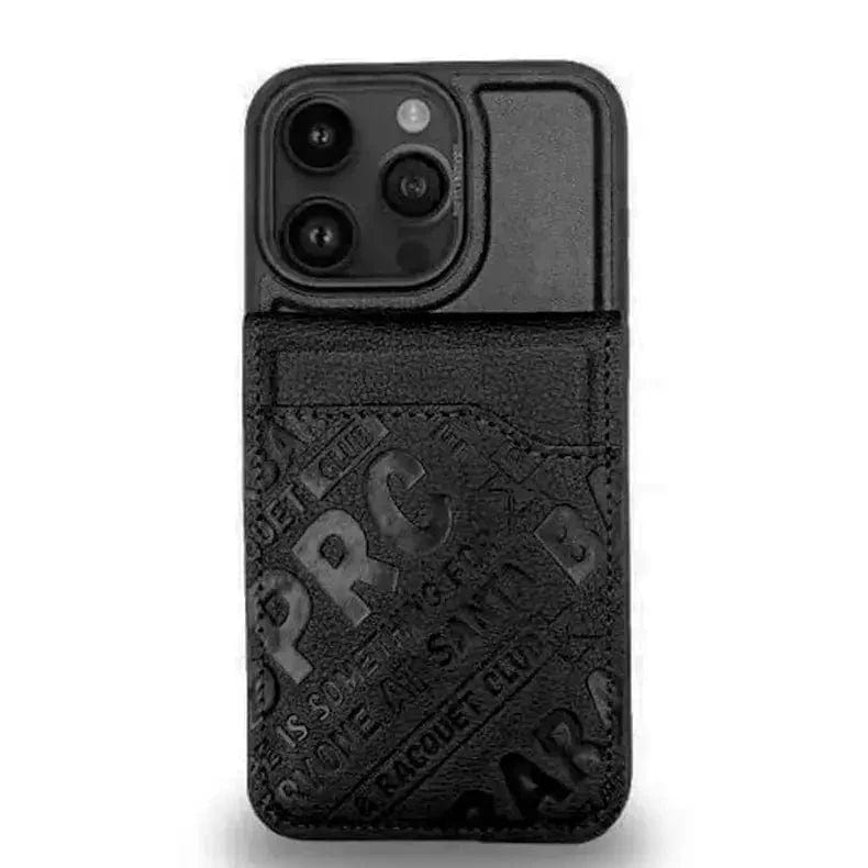 Santa Barbara Timothy Series Case with Magnetic Card Holder for iPhone Back Cases iPhone 15 Pro Max / Black